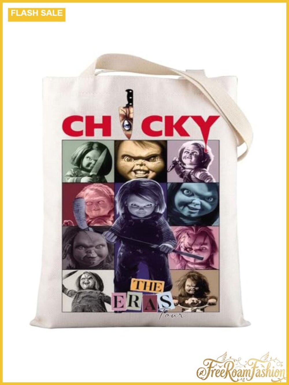 Canvas Tote Bag Horror Movie Andy Bride Shoulder Bag Reusable Gift